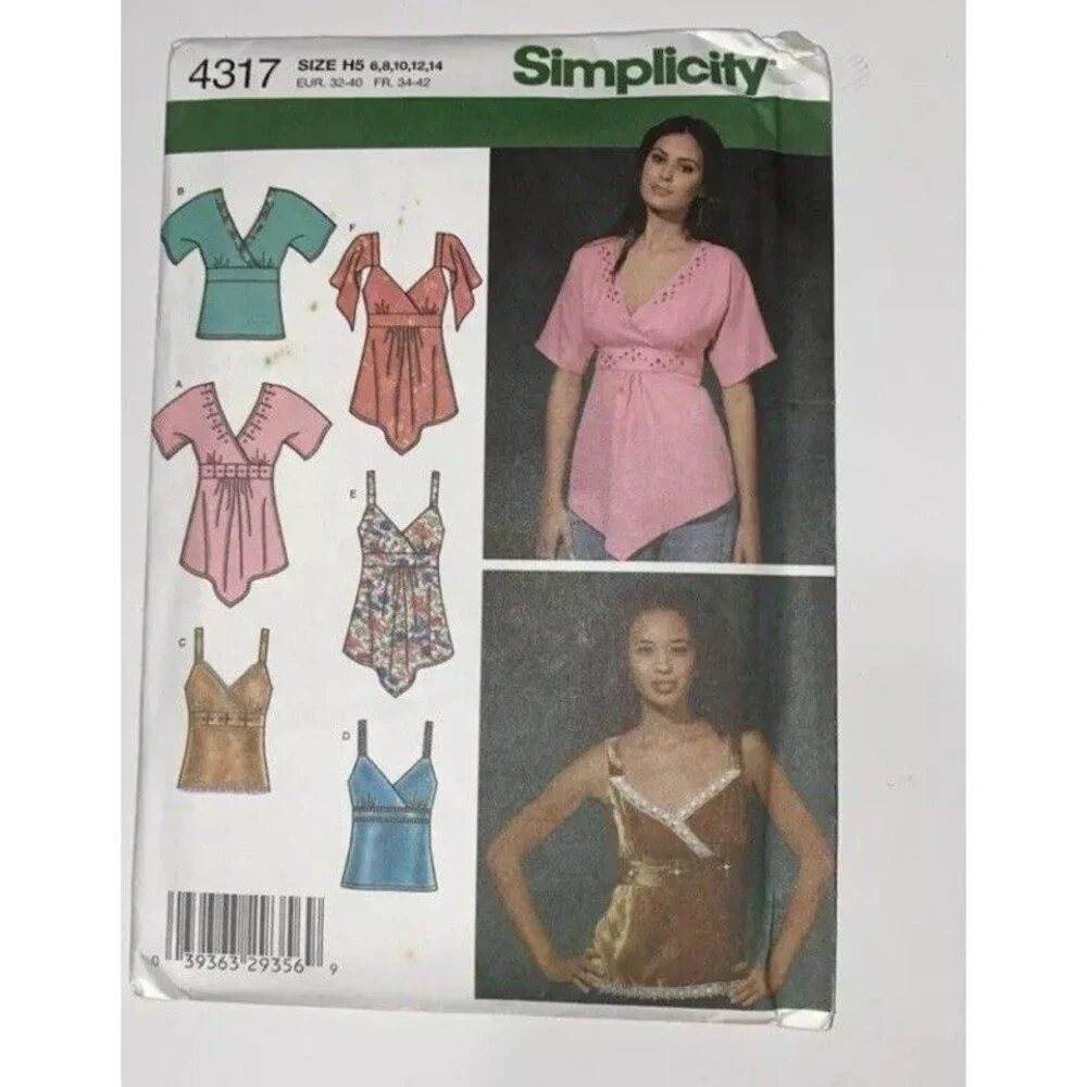 Lot Of 3 Simplicity Patterns Petite Tunic Long Sleeve Tank Top Sz 4-14 Uncut FF